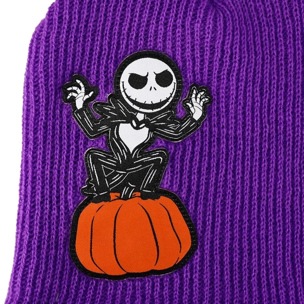 Bioworld Nightmare Before Christmas Jack Skellington Pumpkin King Purple Beanie